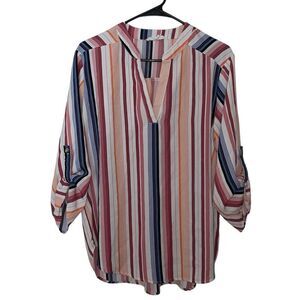 Bailey Blue Striped Top Size XL